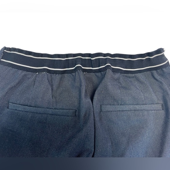Zara elastic waist denim like slacks. Size medium, tapered leg. - Picture 2 of 4